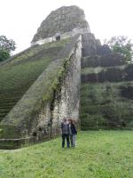 Portrait in front of Templo V at Tikal